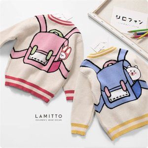 Children's knit sweater cartoon backpack size 4